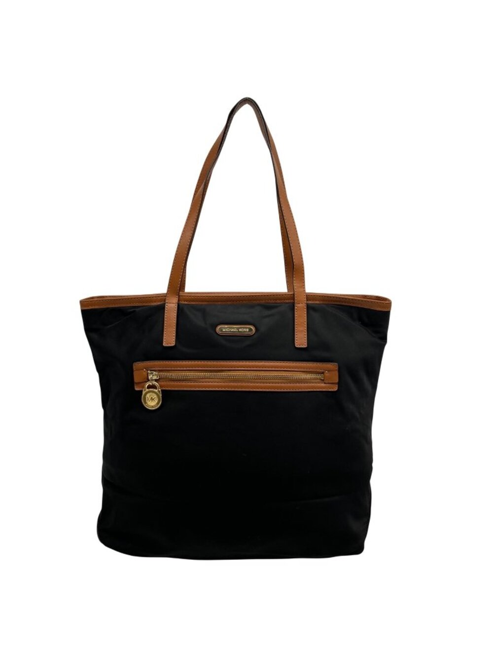 Michael Kors Brown And Black Kempton Nylon Tote Bag
